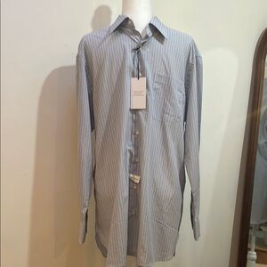 NWT John W. Nordstrom Traditional Fit Men’s Button Down Long Sleeve Shirt stripe